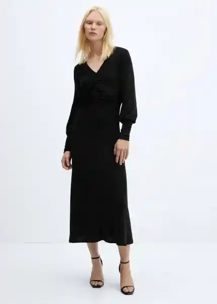 Vestido Desi-X Negro Talla S Mujer Mango