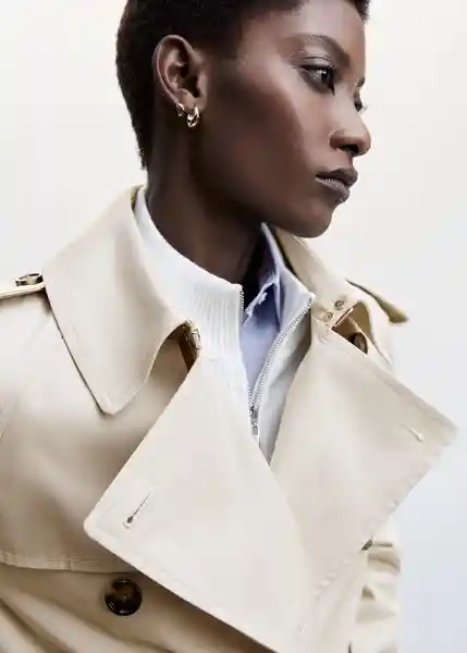 Abrigo Trench June Piedra Talla L Mujer Mango