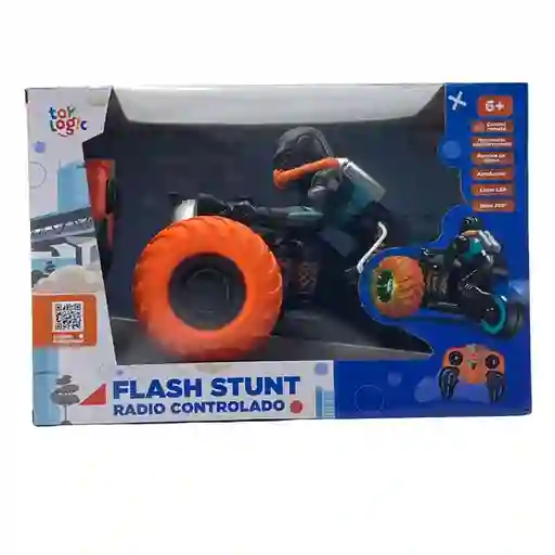 Toy Logic Moto Stunt a Control Remoto Con Humo Flash Stunt
