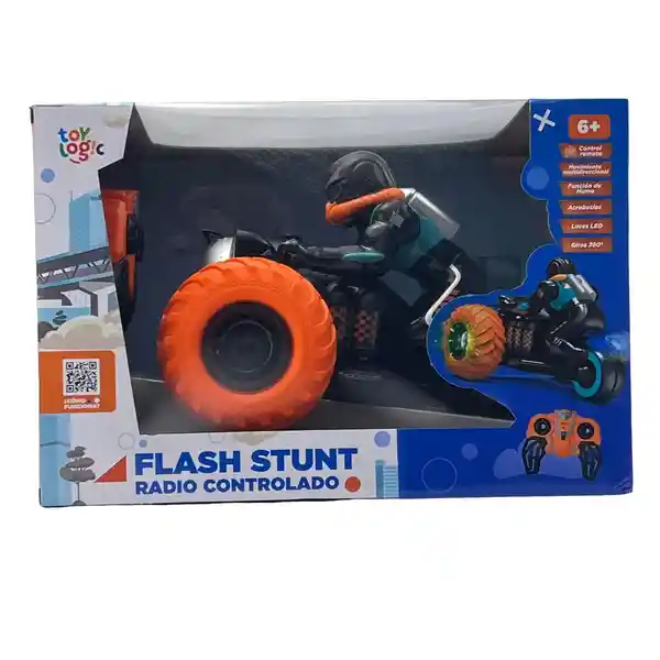 Toy Logic Moto Stunt a Control Remoto Con Humo Flash Stunt