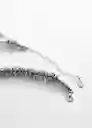 Collar Olympia Plata Talla 99 Mujer Mango