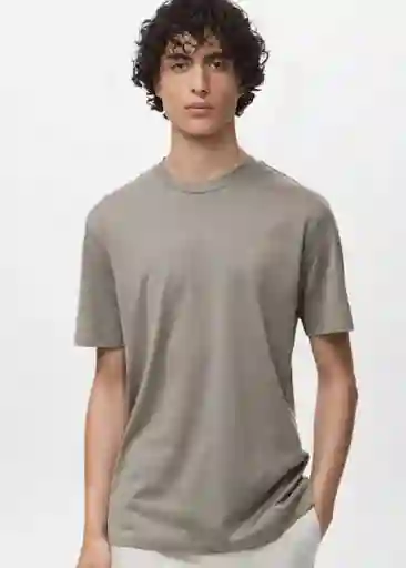 Camiseta Bellow Gris Talla S Hombre Mango