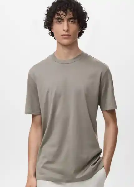 Camiseta Bellow Gris Talla S Hombre Mango