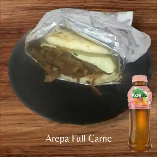 Combo Arepa Full Carne + Fuze Tea Durazno 400ML