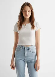 Camiseta Isa Off White Talla 19 Mango Teen Girl Mango