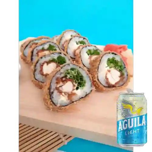Combo Chicken Roll + Cerveza Aguila Light Lta 330ml