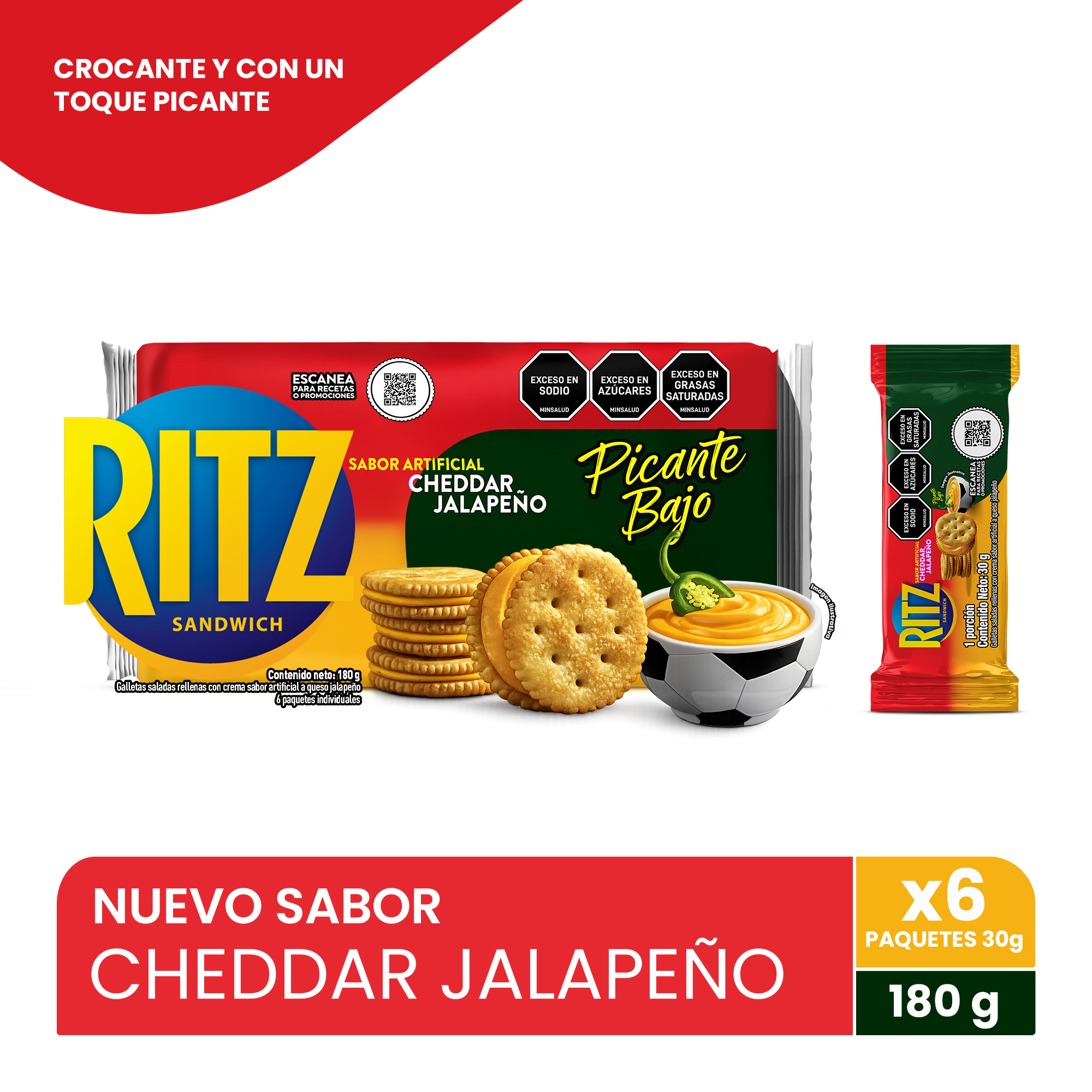 Ritz Galleta Queso Jalapeño 30 g