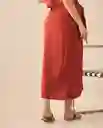 Falda Rojo Cinabrio Oscuro Talla S 641G002 Esprit