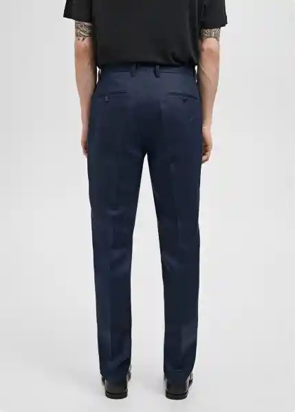 Pantalón Amalfi Navy Talla 40 Hombre Mango