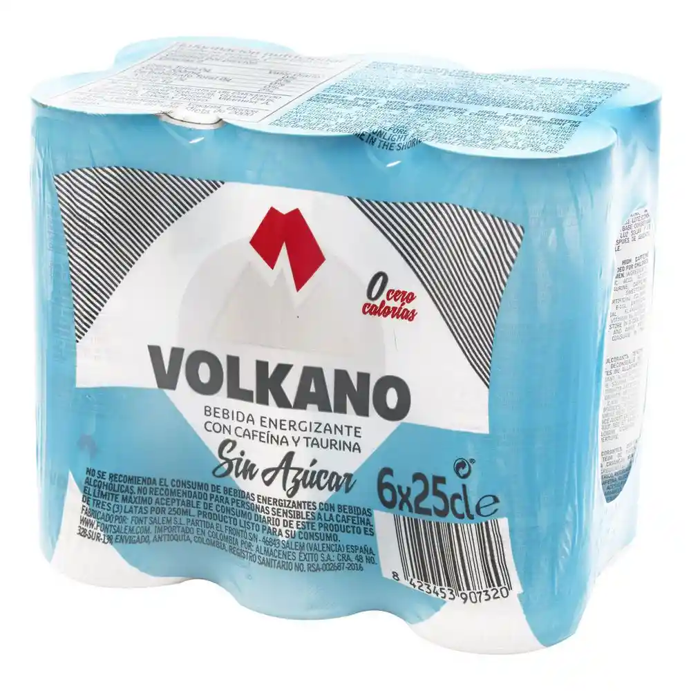 Volkano Bebida Energizante sin Azúcar