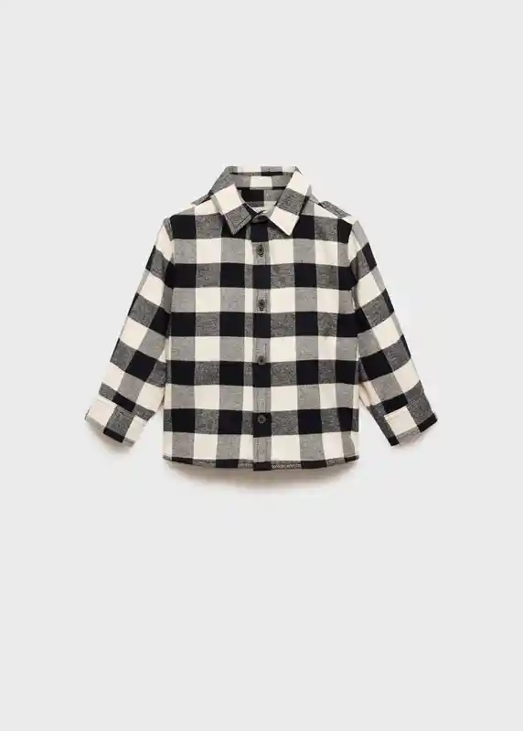 Camisa Felipeb Negro Talla 67 Niños Mango