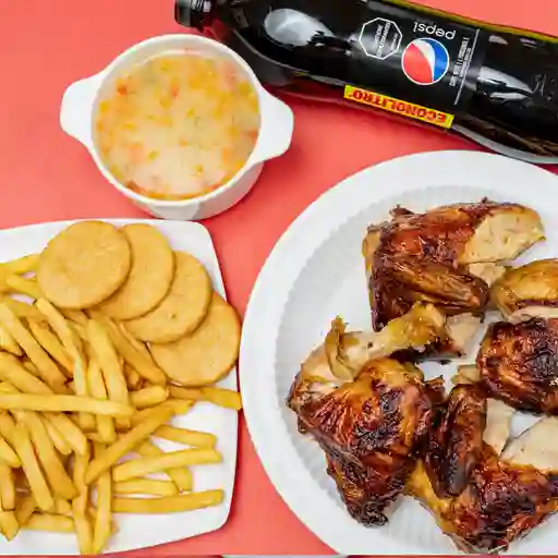 1 Pollo asado con papa