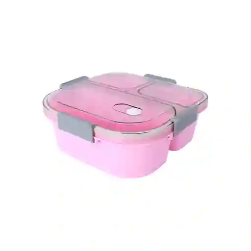 Contenedor Comida 3 Compartimentos Morado 1200 mL Serie Miniso