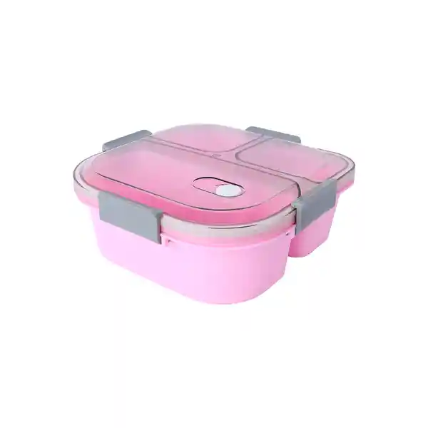 Contenedor Comida 3 Compartimentos Morado 1200 mL Serie Miniso