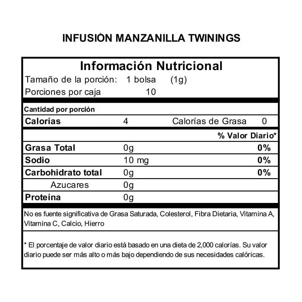 Twinings Infusión de Manzanilla Pura