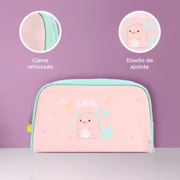 Cosmetiquera Serie Ajolote Tierno Rosa Miniso