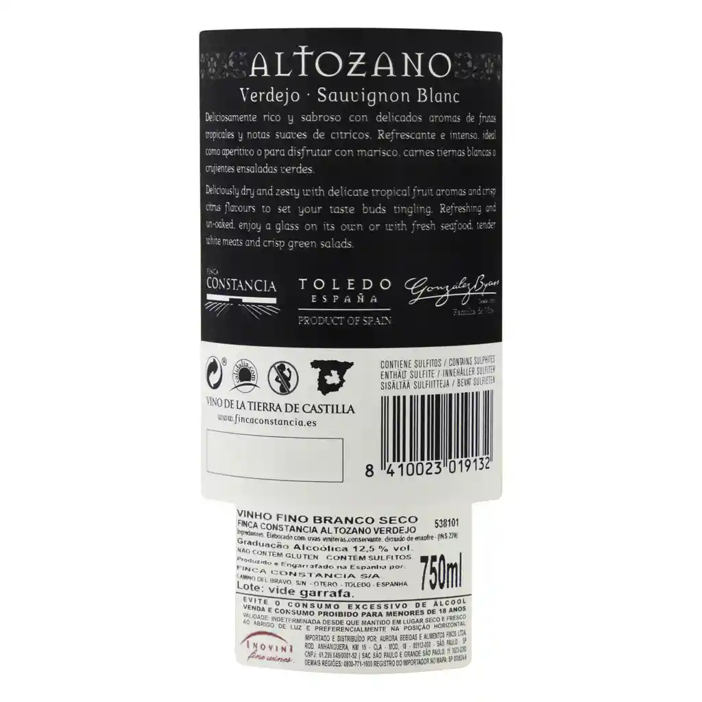Altozano Vino Blanco Español Verdejo/Sauvignon