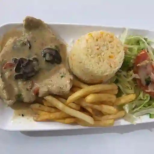 Pechuga en Crema de Champiñones