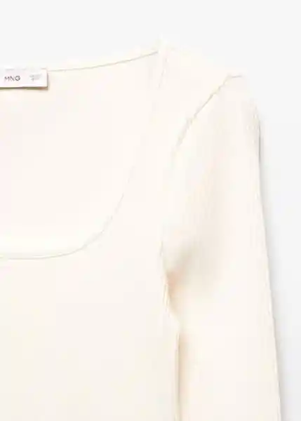 Camiseta Cora Off White Talla 24 Mujer Mango