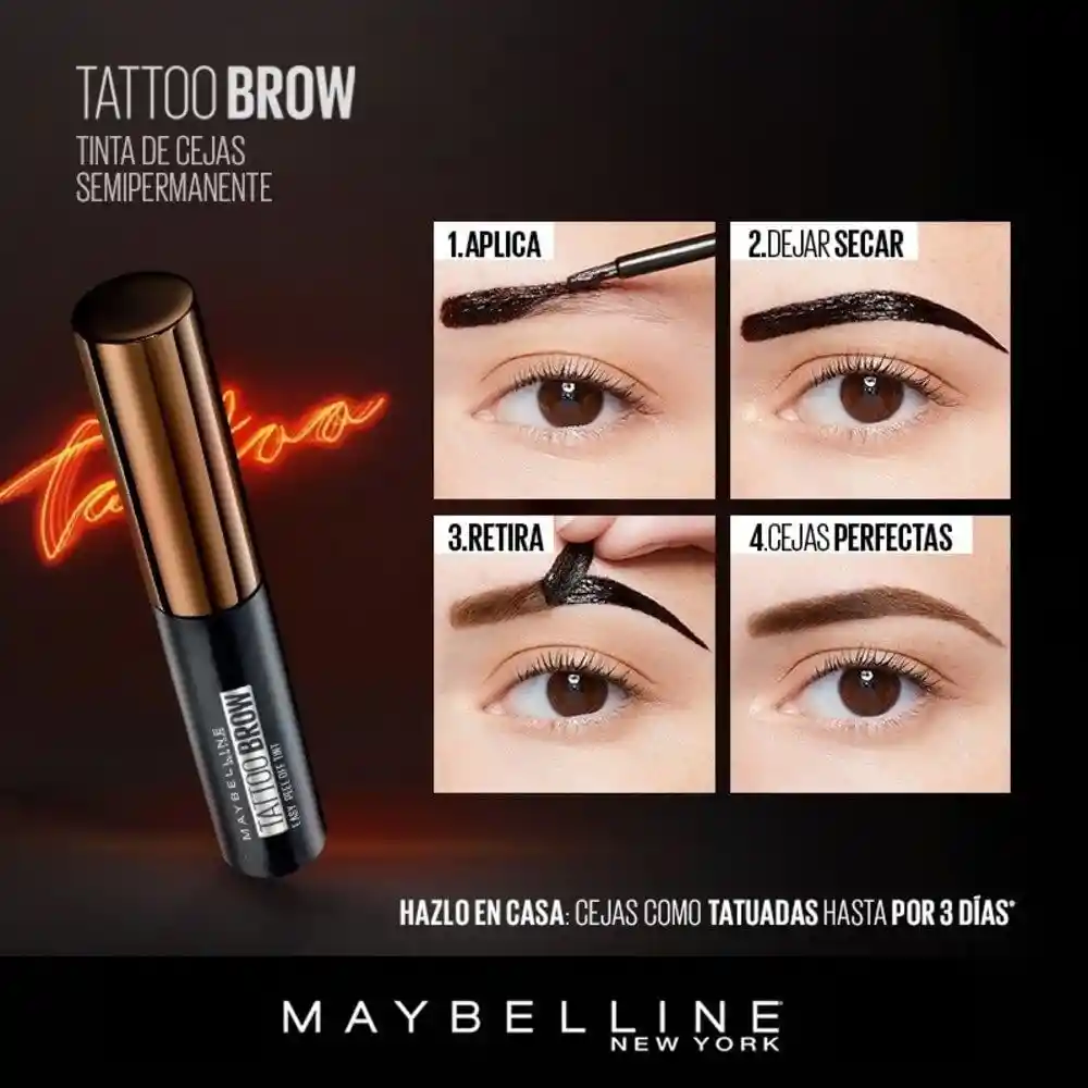 Maybelline Tinta Tattoo Brow Semi Permanente