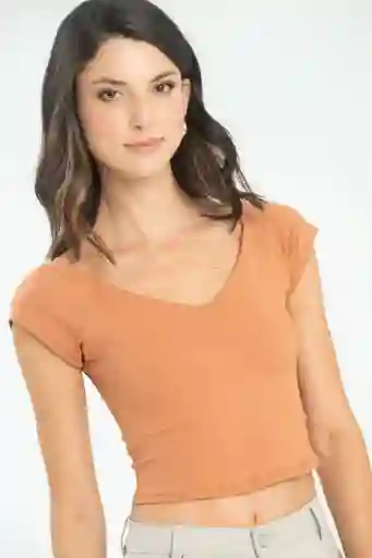 Top V Manga Corta Color Blush Talla S Ragged
