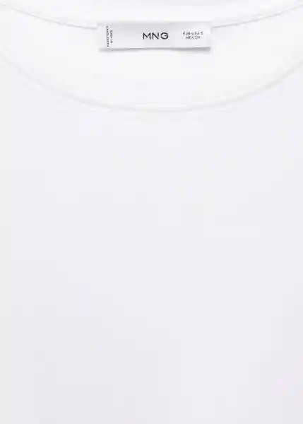 Camiseta Sitam Blanco Talla S Mujer Mango