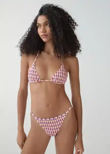 Top Bikini Siros Lila Talla M Mujer Mango