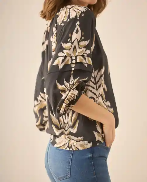 Camisa Negro Jaguar Ultraoscuro Talla XS 613G096 Esprit