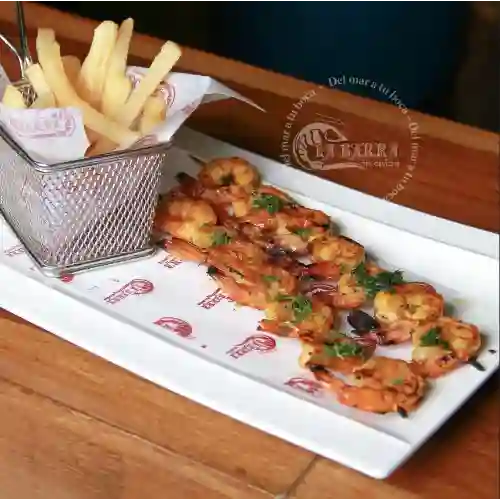 Brochetas de Gambas