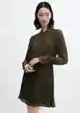 Vestido Isabel Khaki Talla S Mujer Mango