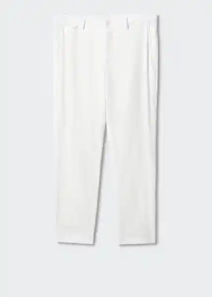 Pantalón Genoa Blanco Talla 42 Hombre Mango