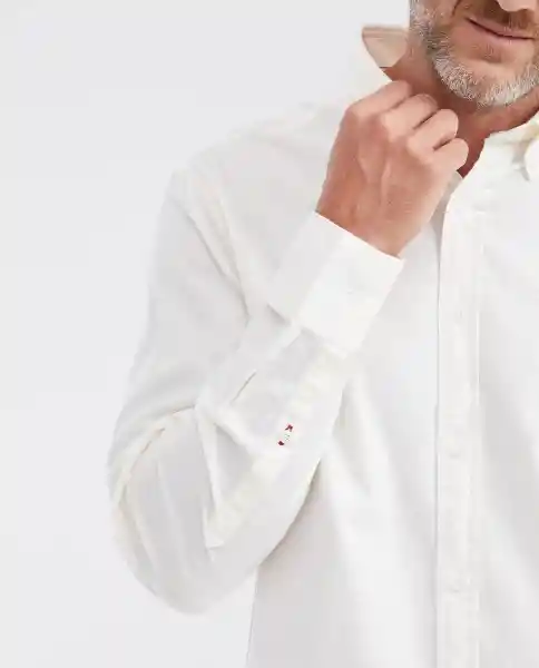 Camisa Manga Larga Slim Fit Blanco Ponche Claro M Chevignon