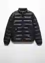 Abrigo Anorak Blandi Negro Talla 28 Mujer Mango
