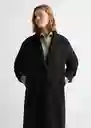 Abrigo Parisino Negro Talla 21 Teen Niñas Mango