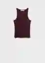 Top Bonini Burdeos Talla M Mujer Mango
