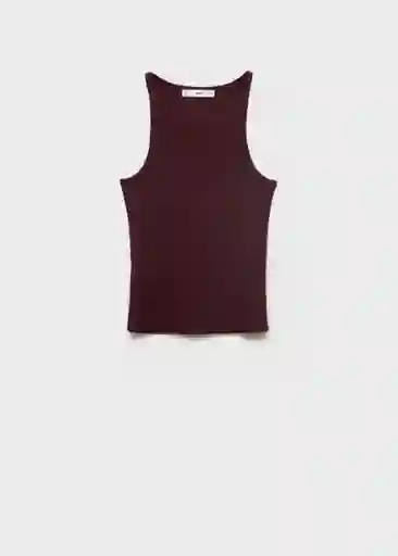 Top Bonini Burdeos Talla M Mujer Mango