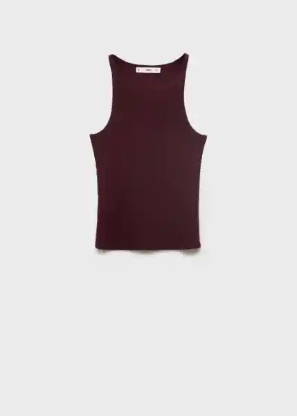 Top Bonini Burdeos Talla M Mujer Mango