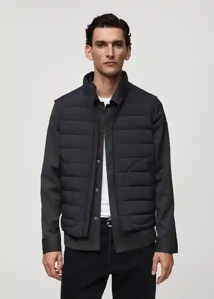 Chaleco Mirlost Antracita Talla XS Hombre Mango