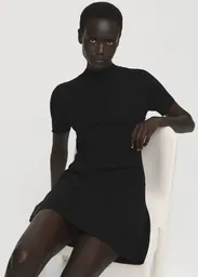 Vestido Domino Negro Talla M Mujer Mango