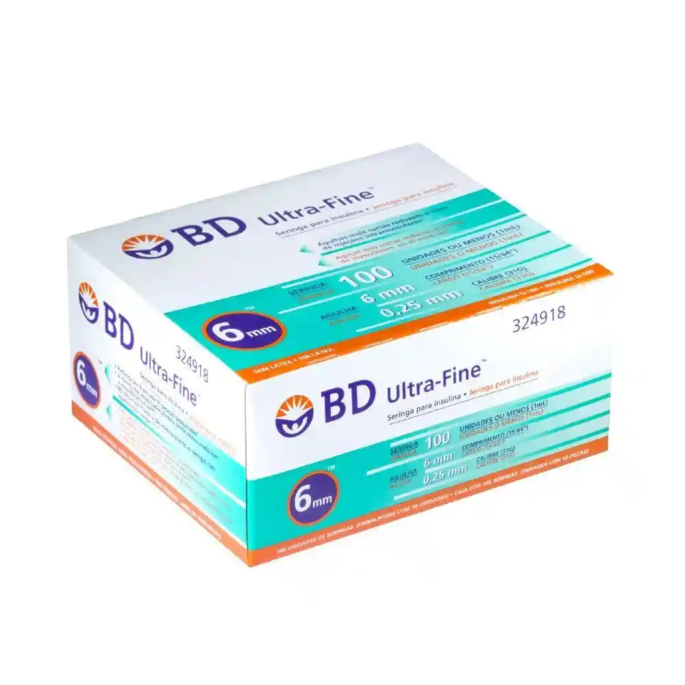 BD Ultra-Fine Jeringa para Insulina 1ml Calibre 31g x 6mm
