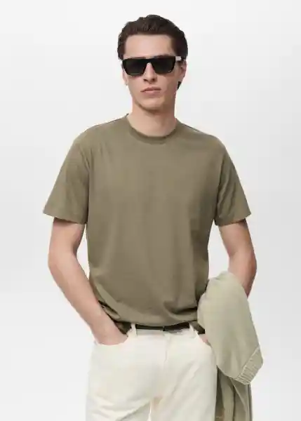 Camiseta Cherlo Dark Caza Talla M Hombre Mango