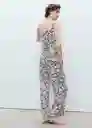 Pantalón Coco Crudo Talla L Mujer Mango