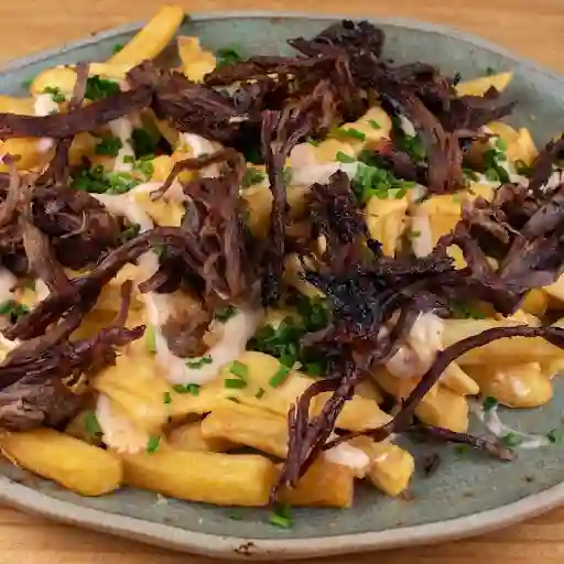 Papa Munchc/quesocheddar,carnedesmechada