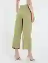 Pantalón Uarzazat Mujer Verde Retro Medio Talla 4 Naf Naf