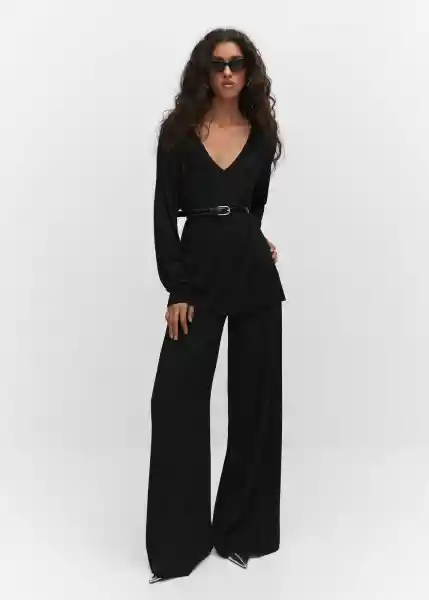 Jersey Lombia Negro Talla M Mujer Mango