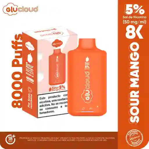 Glucloud Vape Sour Mango 8K 8000 Puff