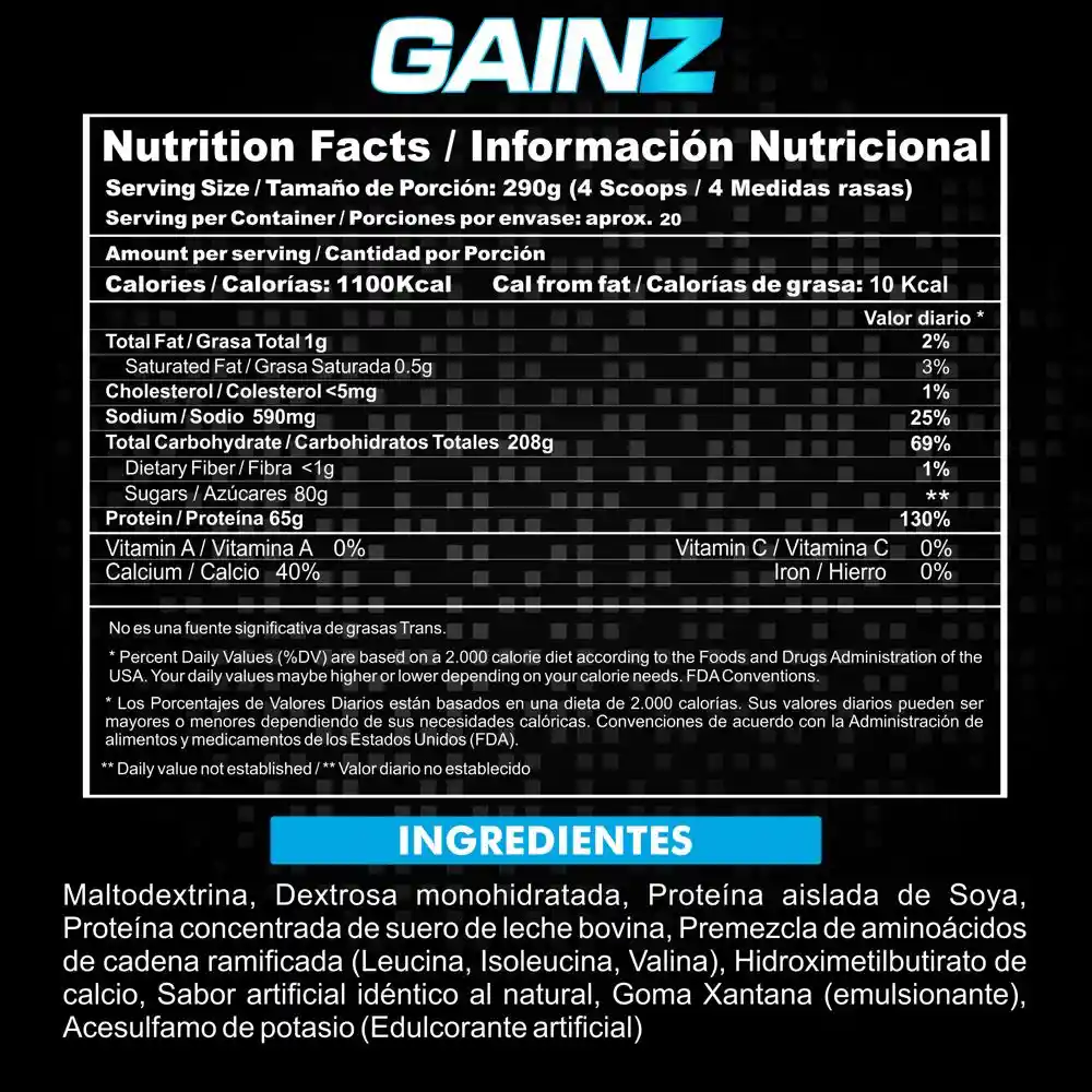 Gainz HMB y BCAA Megaplex 