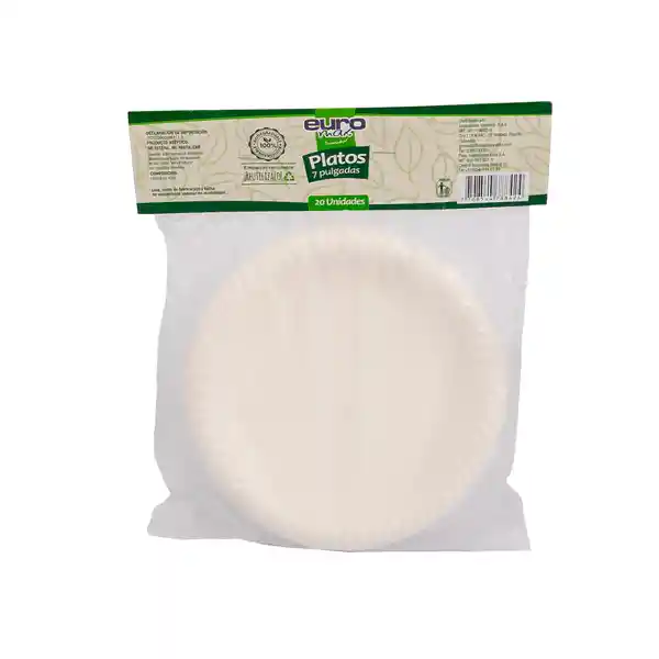 Euromax Plato Biodegradable 7 Pulgadas