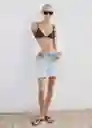 Falda Elena Tejano Claro Talla M Mujer Mango