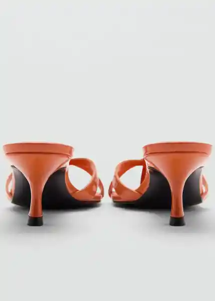 Sandalias Plane1 Naranja Talla 37 Mujer Mango